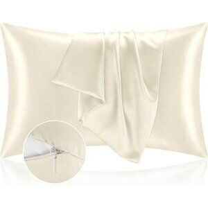 BEDELITE Satin Pillowcase Set of 2 Pack Soft Silky Beige 20x30 A000588